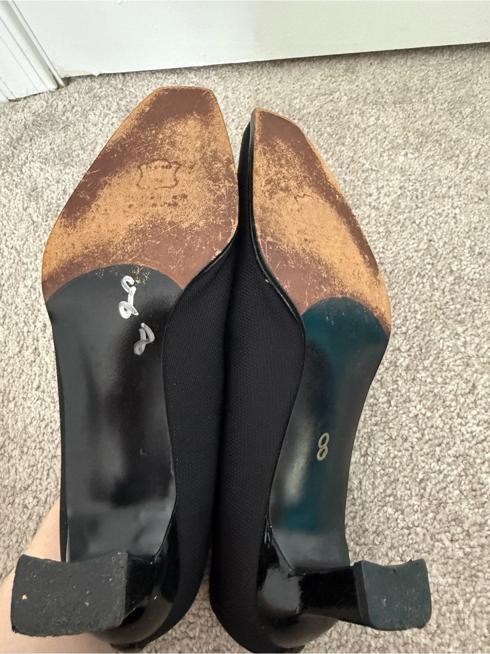 Stuart Weitzman Black Textile Square-Toe Pump - Picture 4 of 7